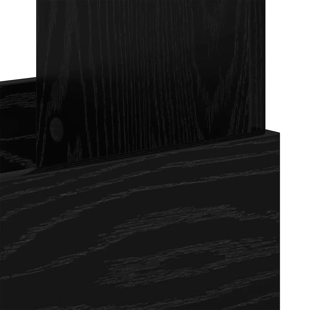 Scaffale per riviste Rovere Nero 102 x 30 x 45 cm 890961