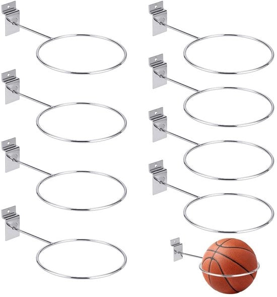 Supporto per pallavolo - 8 pezzi - Supporto da parete - Altopalo universale - Risparmio di spazio di archiviazione - Adatto per palloni da sport - Decorazione per la camera