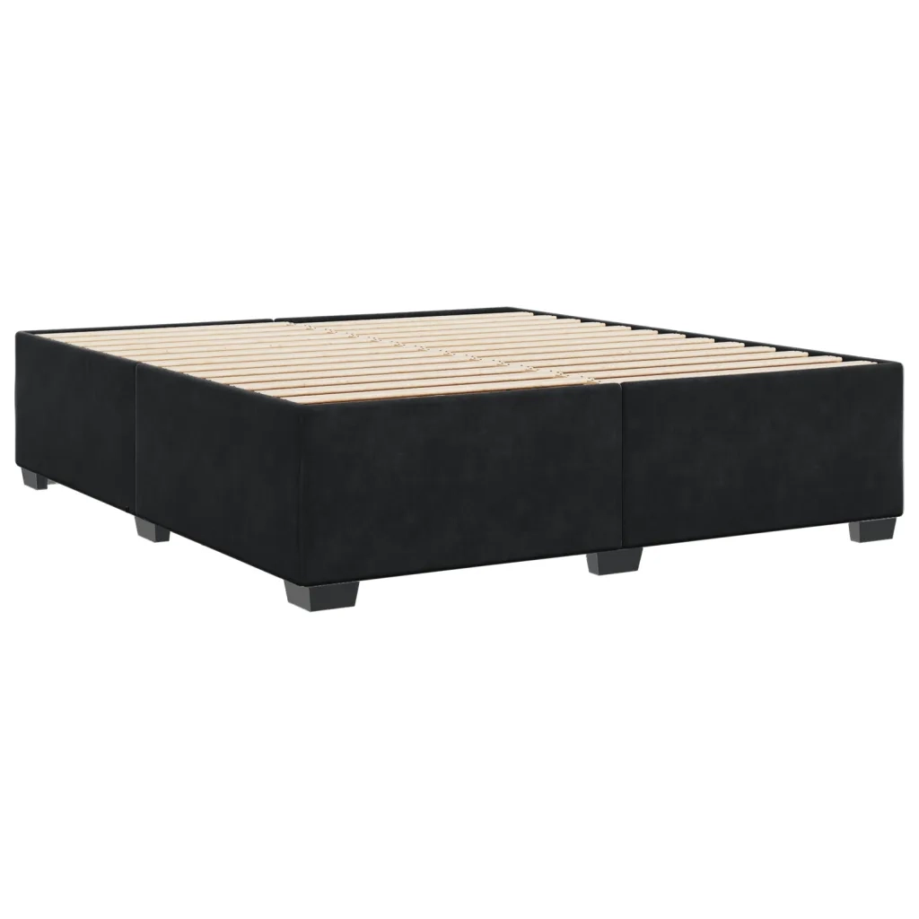 Giroletto senza Materasso Nero 180x200 cm in Velluto 3284651