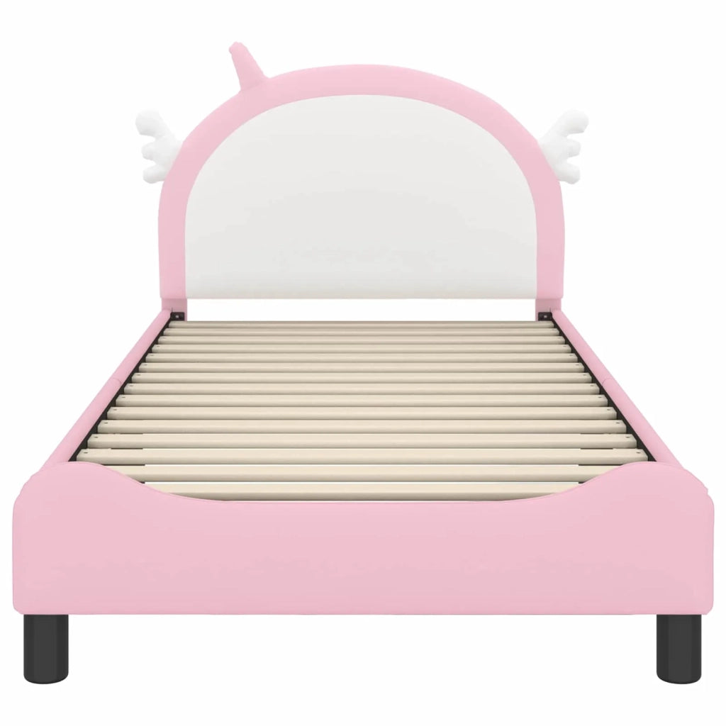 Struttura letto bambini con testata-Giroletto per bambini Rosa 90 x 200 cm PU 561000