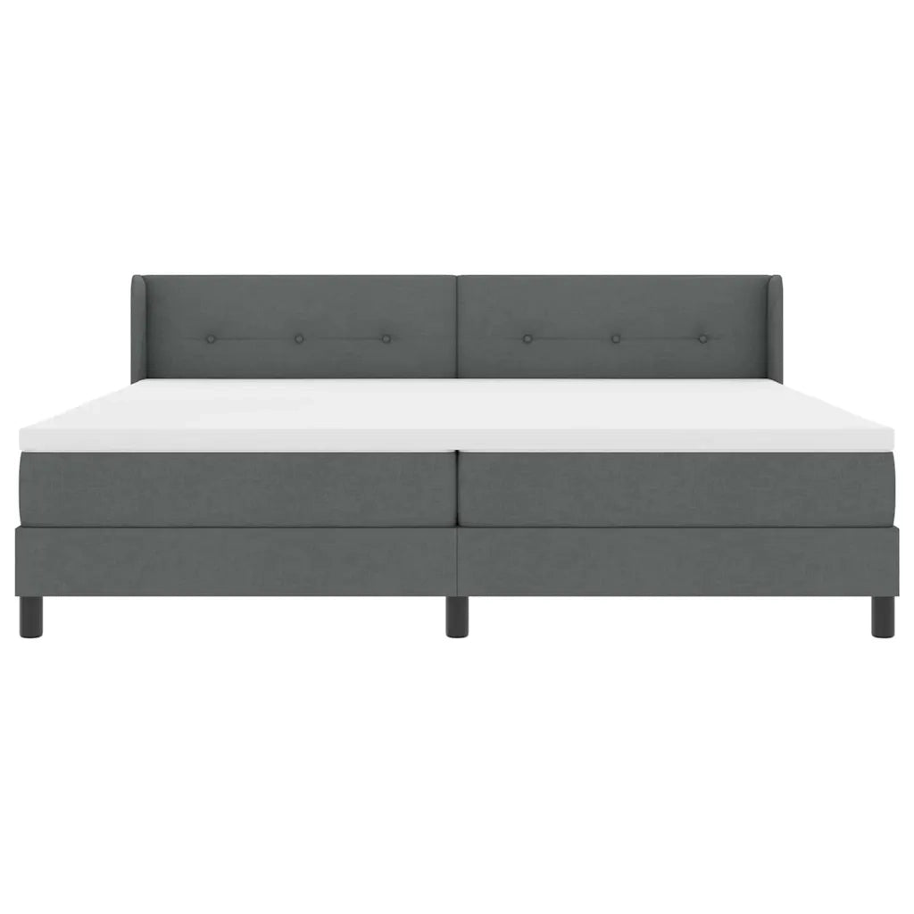 Letto box spring con materasso Grigio scuro 200 x 200 cm 3341126