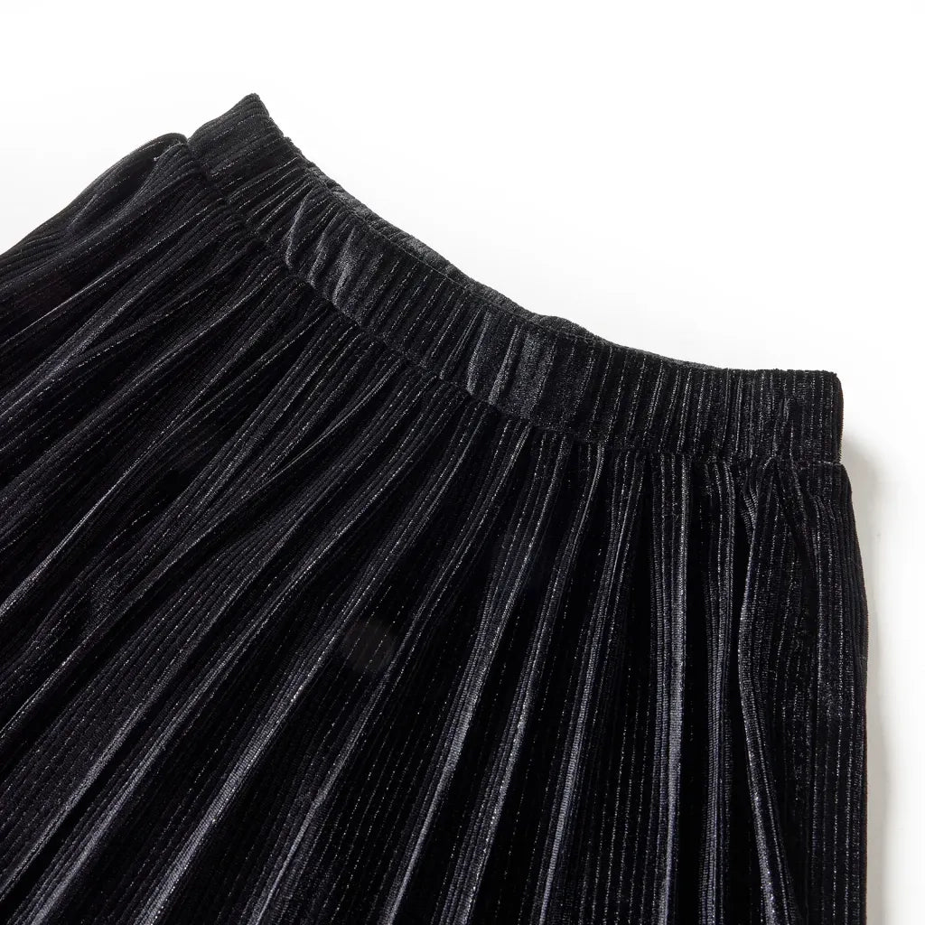Gonna Plissettata da Bambina con Lurex Nero 116 CFW4900137