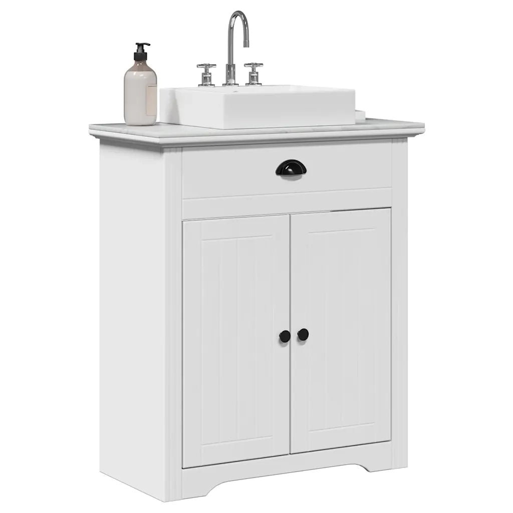 Mobile Lavabo da Bagno BODO Bianco 70x35x80 cm 4016863