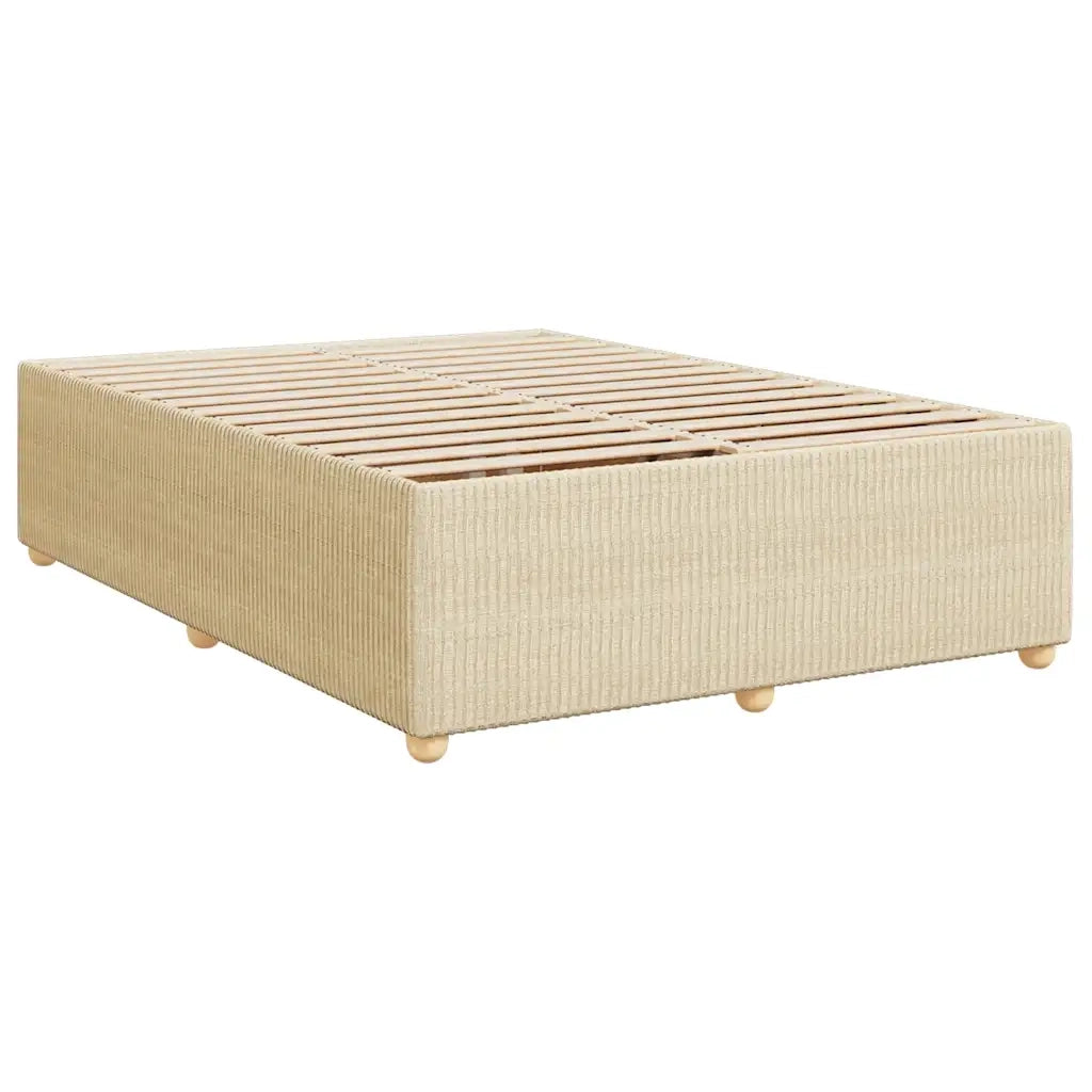 Letto matrimoniale | Letto per adulti | Giroletto senza Materasso Crema 160x200 cm in Tessuto
