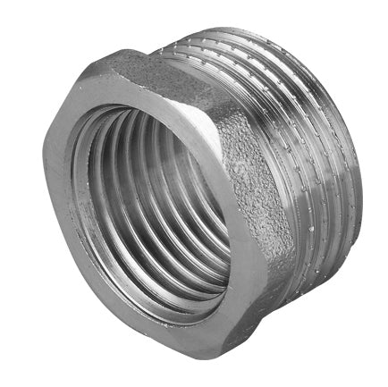 RIDUZIONE MF IN OTTONE CROMO IBP- 1 x 3/8- IBP- pezzi 10