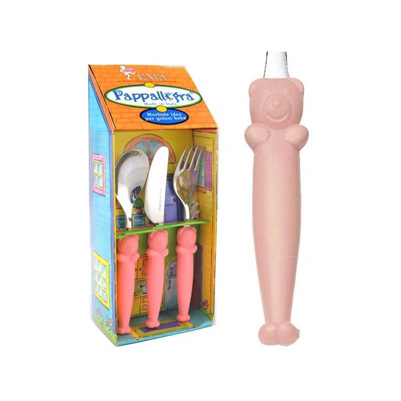 Posate Rosa 18/10 Set pz.3 Pappallegra Eme