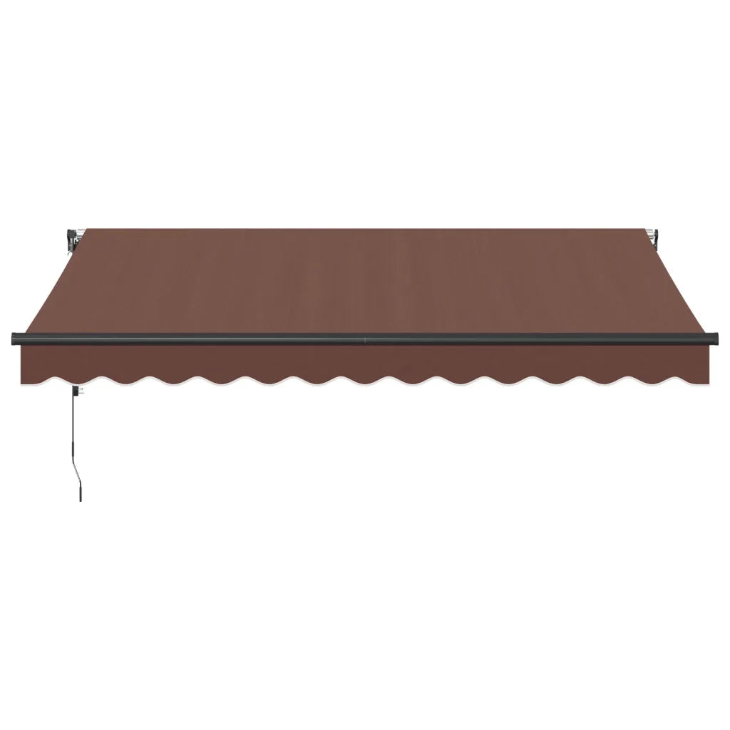 Tenda da Sole Retrattile Automatica con LED Marrone 350x250 cm 3310207