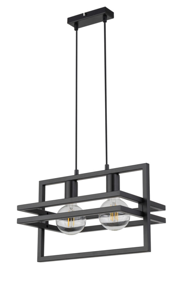 Lampada a sospensione loft nera Merci 2xE27 Sigma Lighting