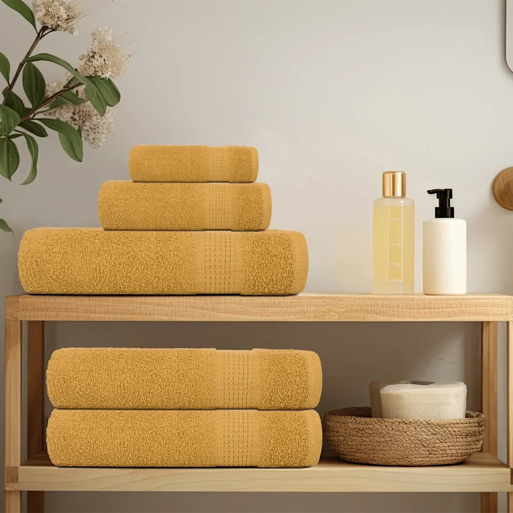 Asciugamani FROGN 4 pz | Teli per bagno Oro 50x100 cm 360 g/m2