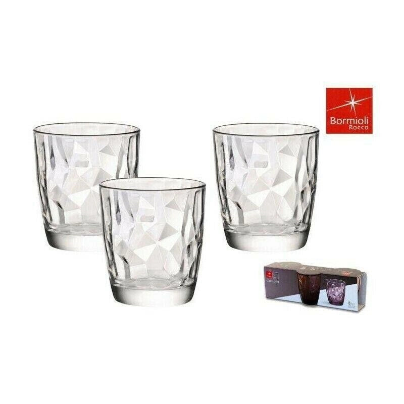 BORMIOLI DIAMOND BICCHIERE ACQUA 3PZ TRASPARENTE