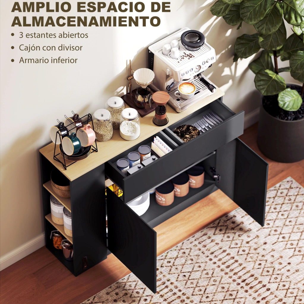 Armadio da Cucina ¨C Minimal ¨C Nero 110x29,5x82 cm