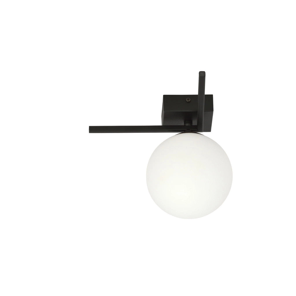 Plafoniera Emibig IMAGO 1xE14 nero/opalino metallo