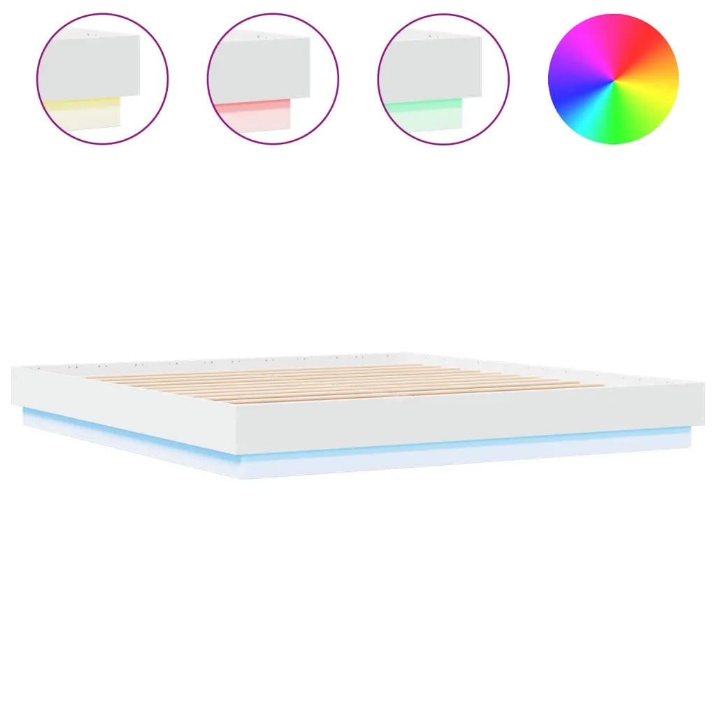 Giroletto con Luci LED Bianco 200x200 cm