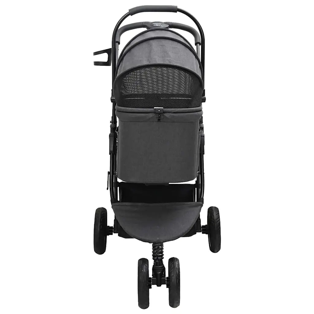 Passeggino pieghevole per animali Nero 78 x 54 x 101 cm CFW6534449