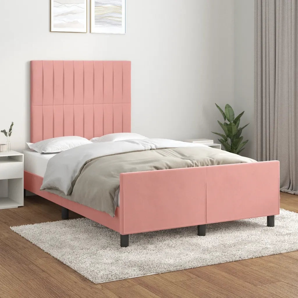 Giroletto senza Materasso Rosa 120x190 cm Velluto