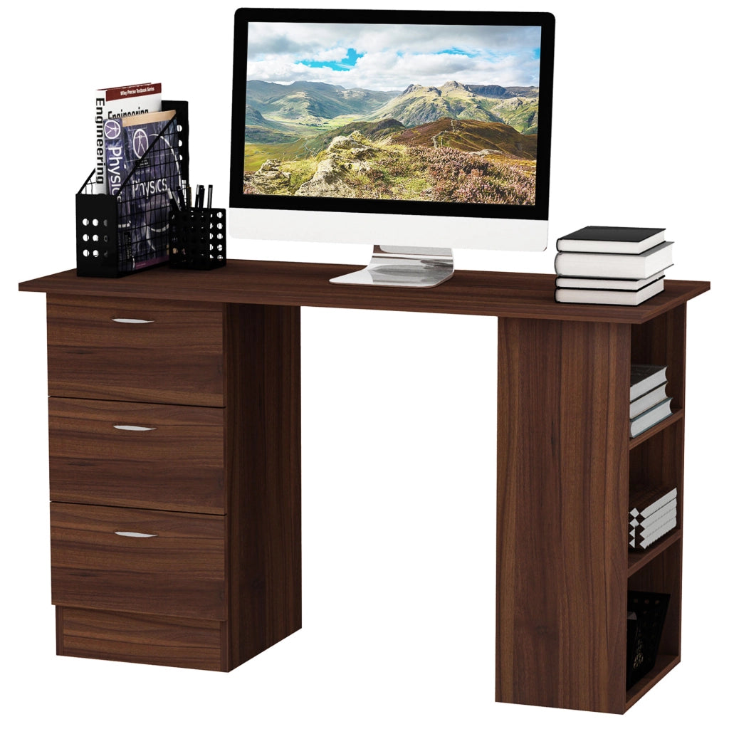 Scrivania con cassetti e ripiani ¨C Xylo ¨C legno 120x50 cm per ufficio e camera