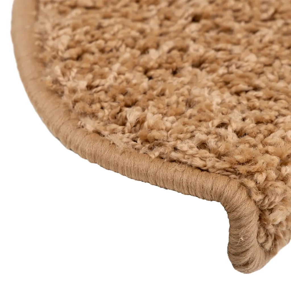 Tappetini per scale 10 pz 65x21x4 cm Beige Semicircolari Grandi 149803