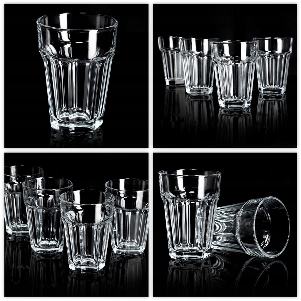 Set di 6 bicchieri alti KADAX da 370 ml per succhi e acqua.