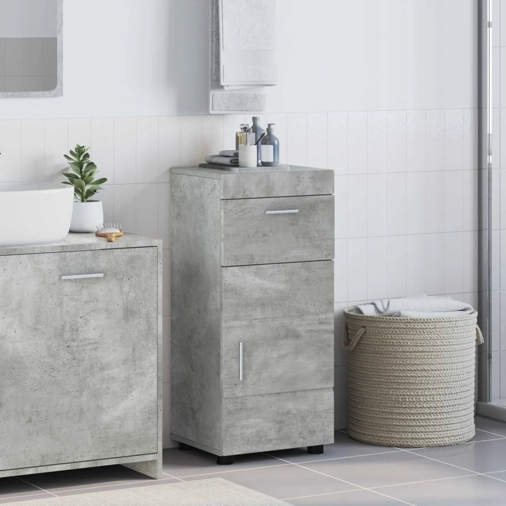 Set di Armadi da Bagno TULUM Grigio cemento 37 x 31,5 x 82 cm 880344