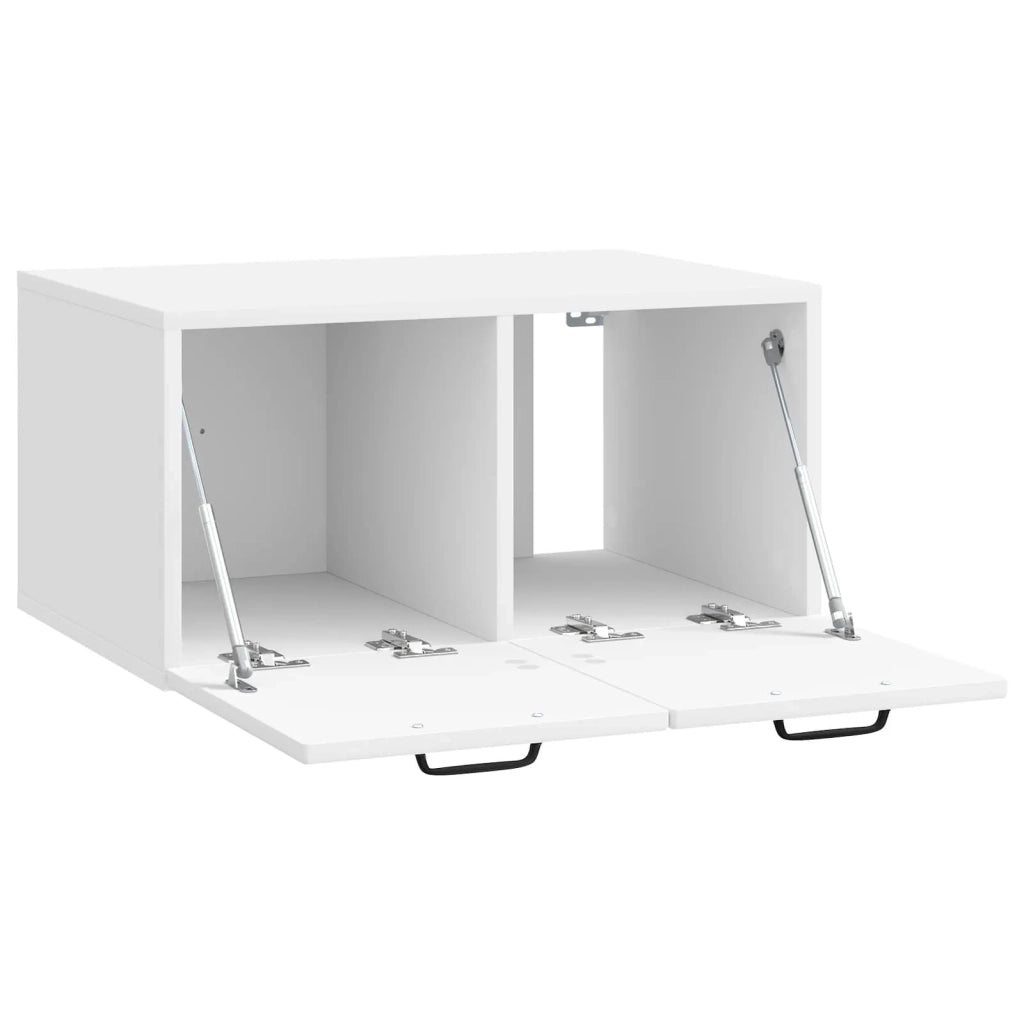 Mobile Porta TV da Muro-Credenza per TV sospesa Bianco Lucido 59,5 x 41 x 30 cm 941847