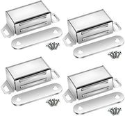 Magneetti per porte di armadio - Chiusura forte 14 kg - Magneetti per serrature porte armadio - Magneetti per serrature porte - Acciaio inossidabile - Magneetti per mobili - 4 pezzi