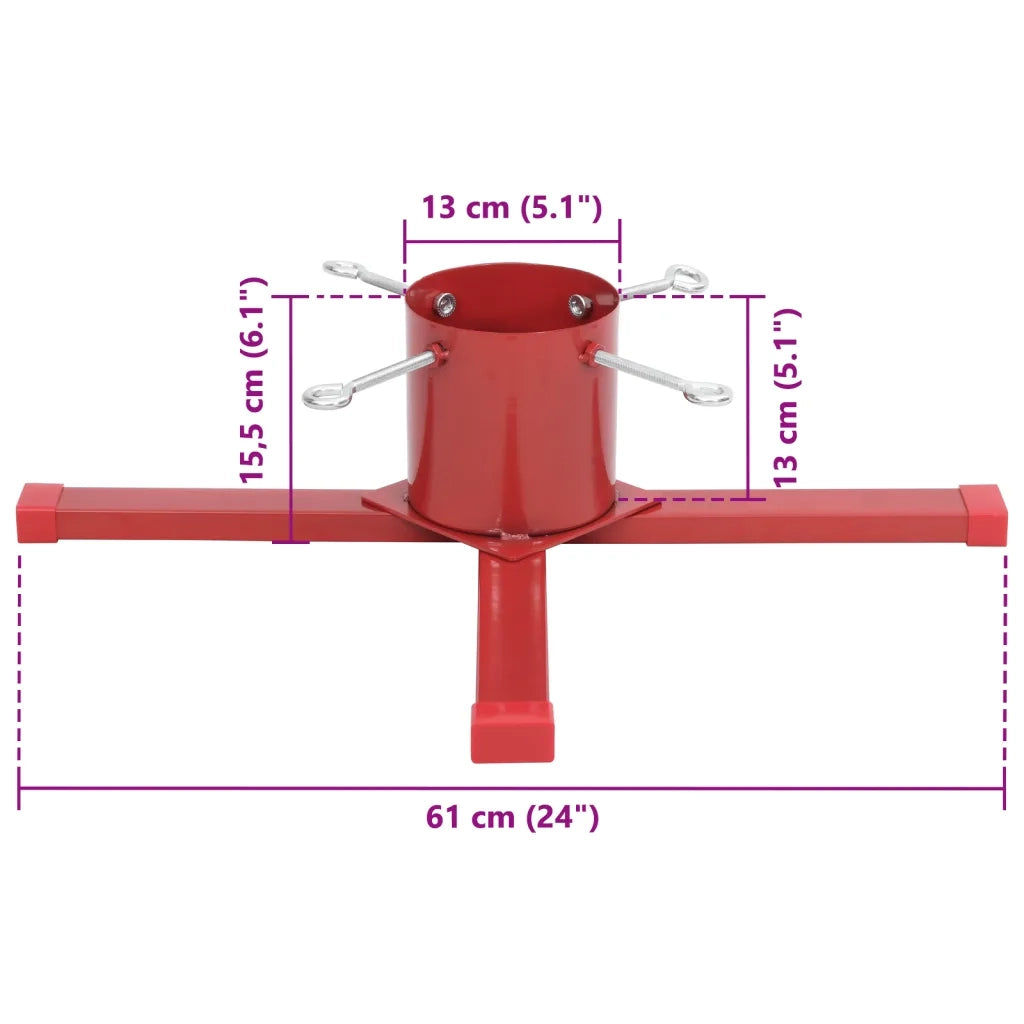 Supporto per Albero di Natale Rosso 61x61x15,5 cm 4018976