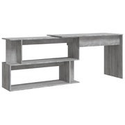 Scrivania angolare Sonoma postazione di lavoro per computer scrivania da studio 200 x 50 x 76 cm legno ingegnerizzato grigio 02_0023696
