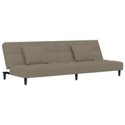 Divano letto | Sof¨¤ letto | Letto singolo a 2 Posti con 2 Cuscini Grigio Chiaro in Velluto