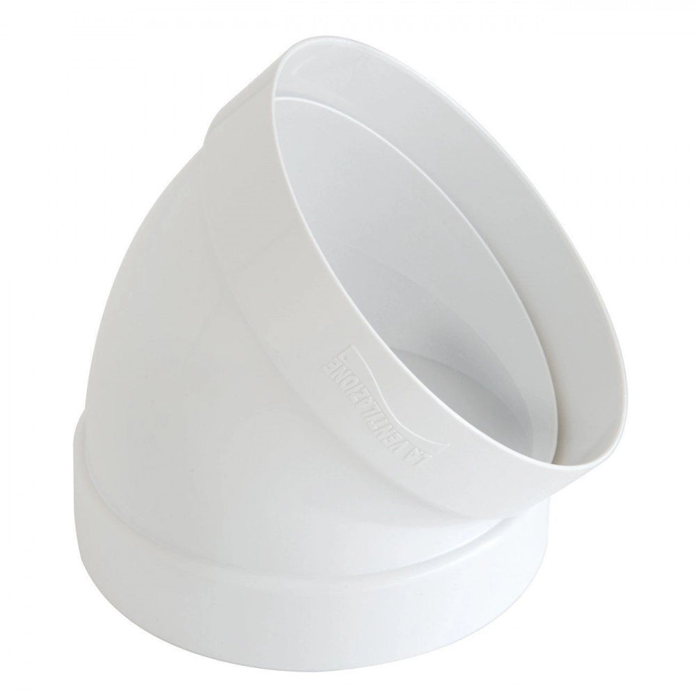 First 125mm a 45° curva semicurva gomito ff per tubi tondi aerazione cappa