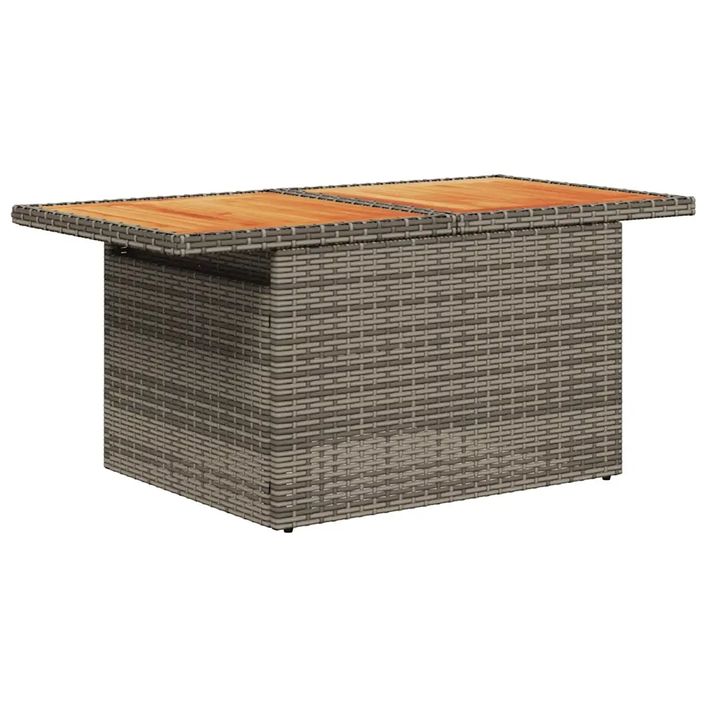 Set Divano da Giardino 9pz con Cuscini Grigio Polyrattan Acacia 3327749