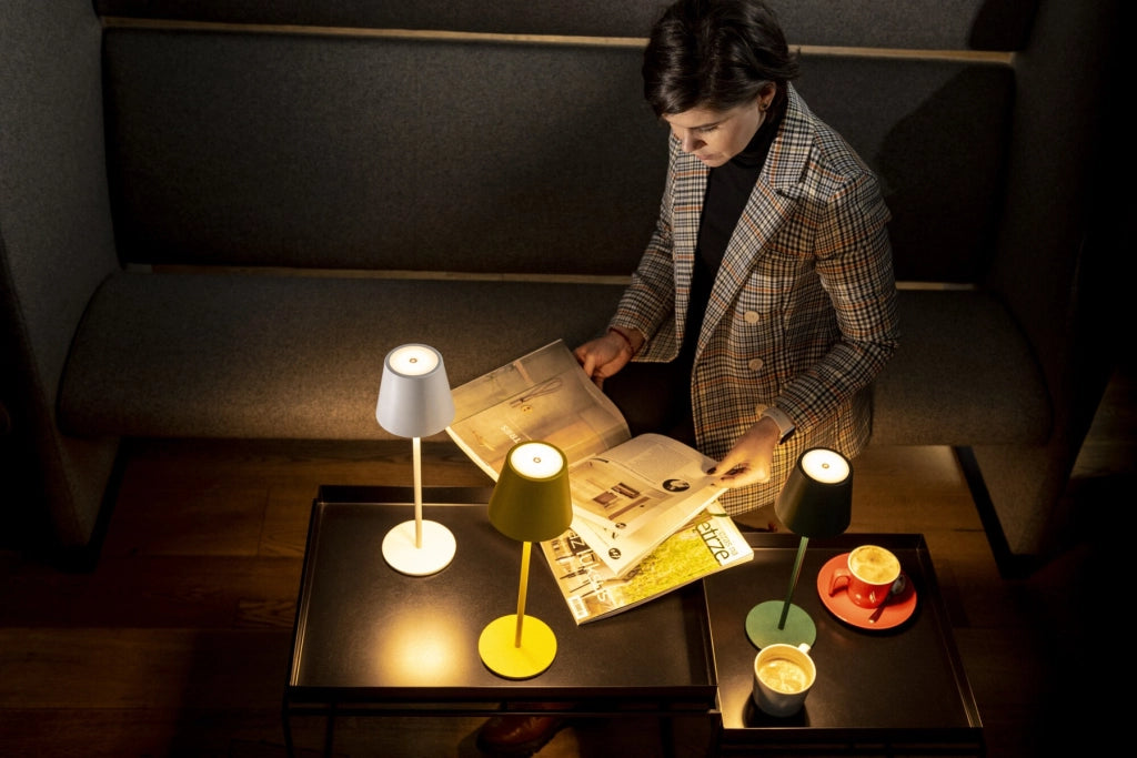 Lampada da tavolo INITA Kanlux nera wireless LED 1,2W