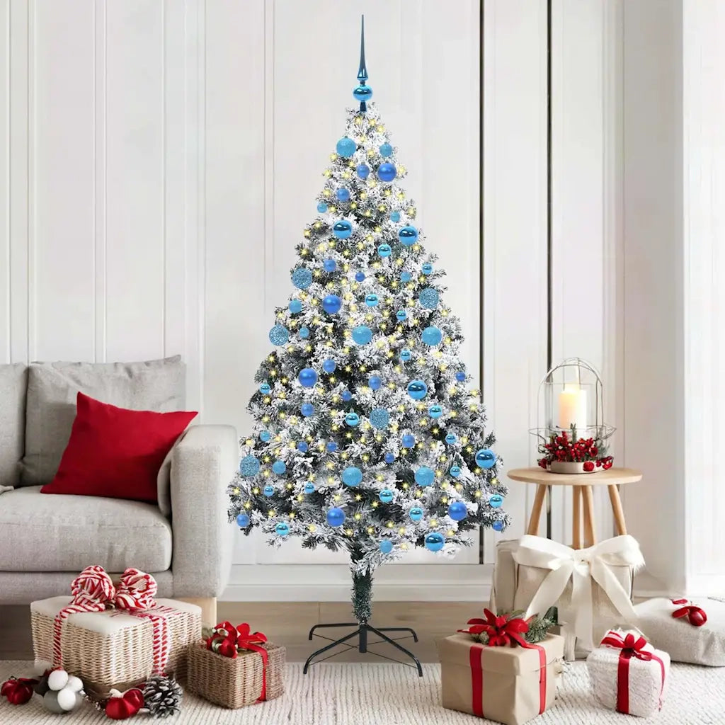 Albero di Natale artificiale con 300 LED Bianco 180 cm 3396969