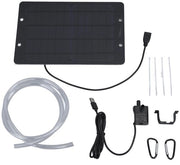 Pompa solare ecologica - Pannello solare 6V 10W - Pompaggio acqua 240 l/h - Massima lunghezza di sollevamento 3 m - Per acquario/vogliera - Incluso tubo e kit di montaggio