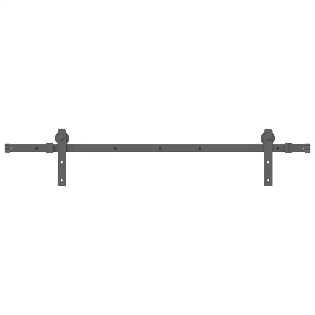 Kit di Binari per Porte Scorrevoli 152 cm Acciaio Nero CFW2930267