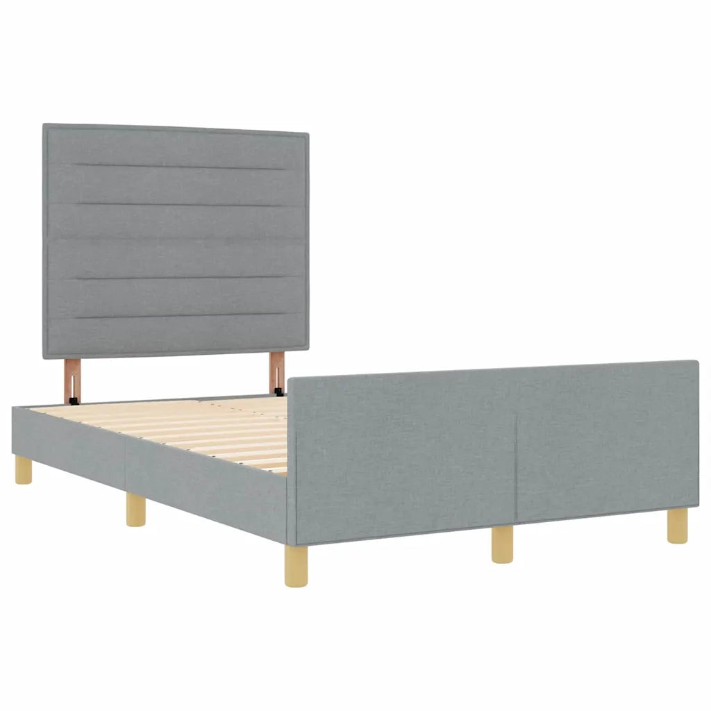 Struttura del letto-Giroletto Grigio chiaro 140 x 200 cm Tessuto 294895