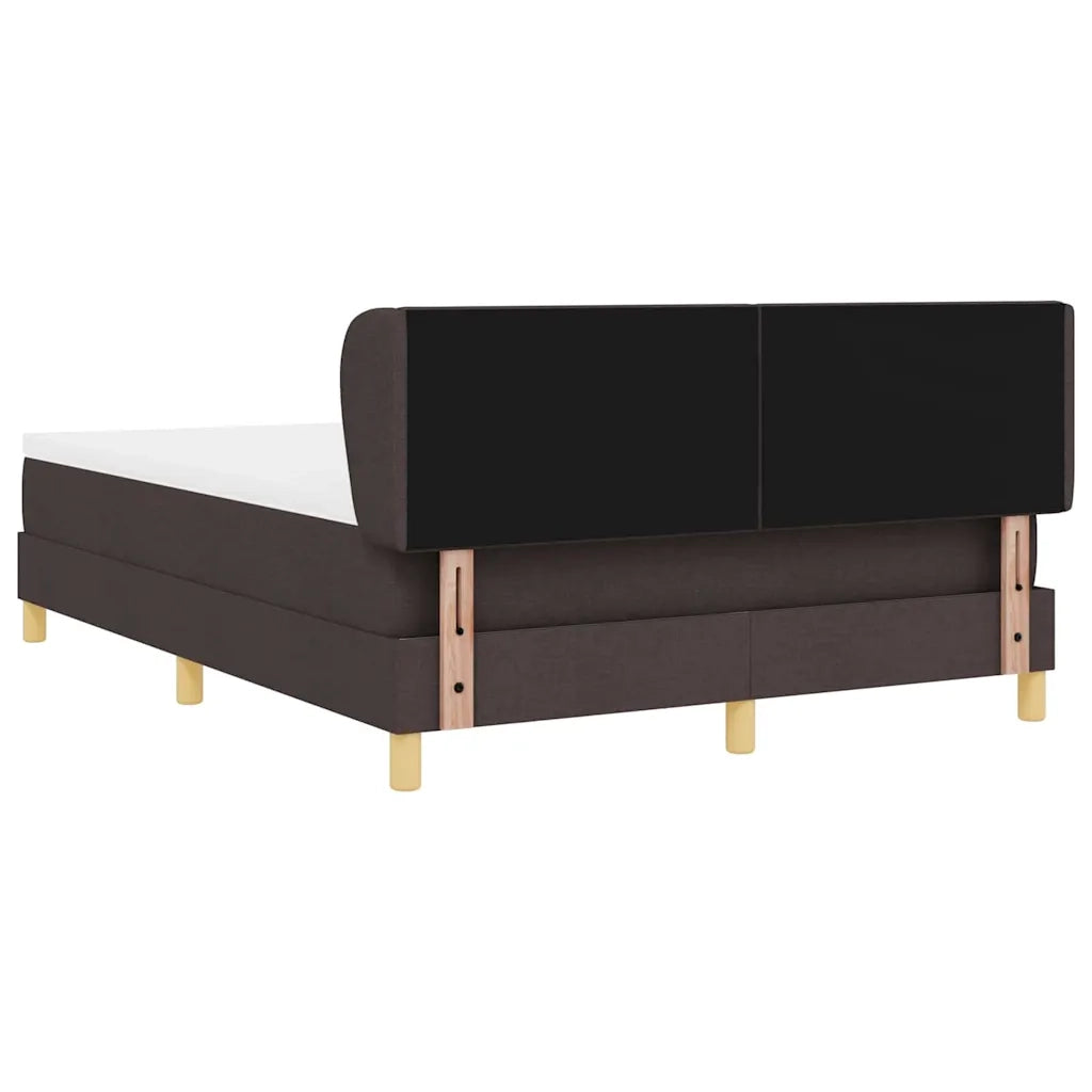 Letto a molle con materasso Marrone Scuro 160 x 200 cm Tessuto 3340286