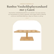 Display per cibi standard 5-gatti - Bamboo - Sostenibile - Snack rack - Presentazione - Design elegante