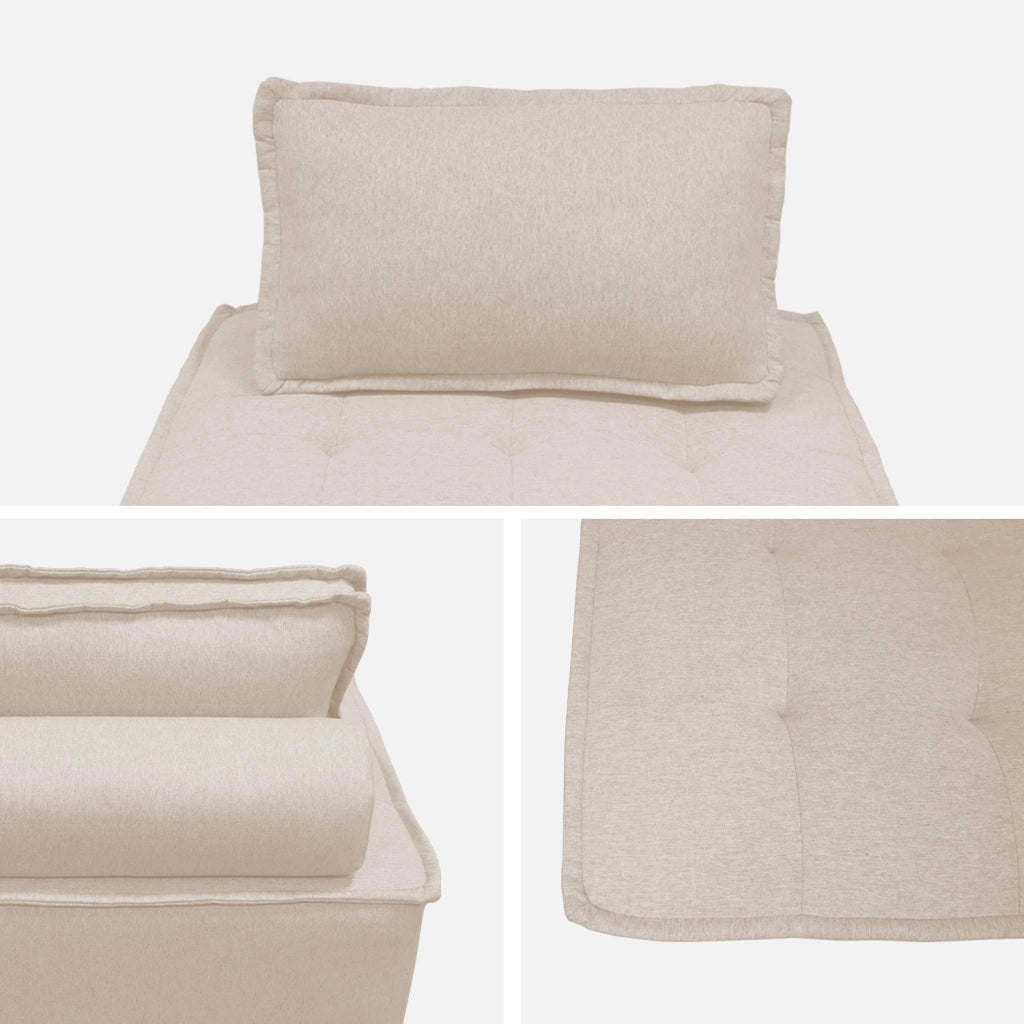 Divano modulare, 3 posti, crema