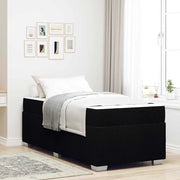 Struttura del letto con materasso Nero 100 x 200 cm Tessuto 3399168