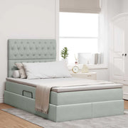 Letto con contenitore e materasso Grigio chiaro 120 x 200 cm 3372081
