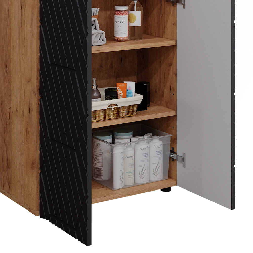 Vicco Mobile midi Antracite con struttura a nido d'ape 60 x 81 cm