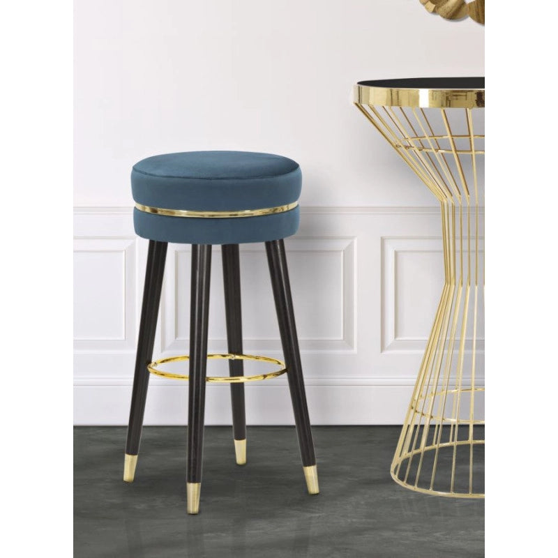 Sgabello Bar Paris Ottanio/gold cm ø 35x74