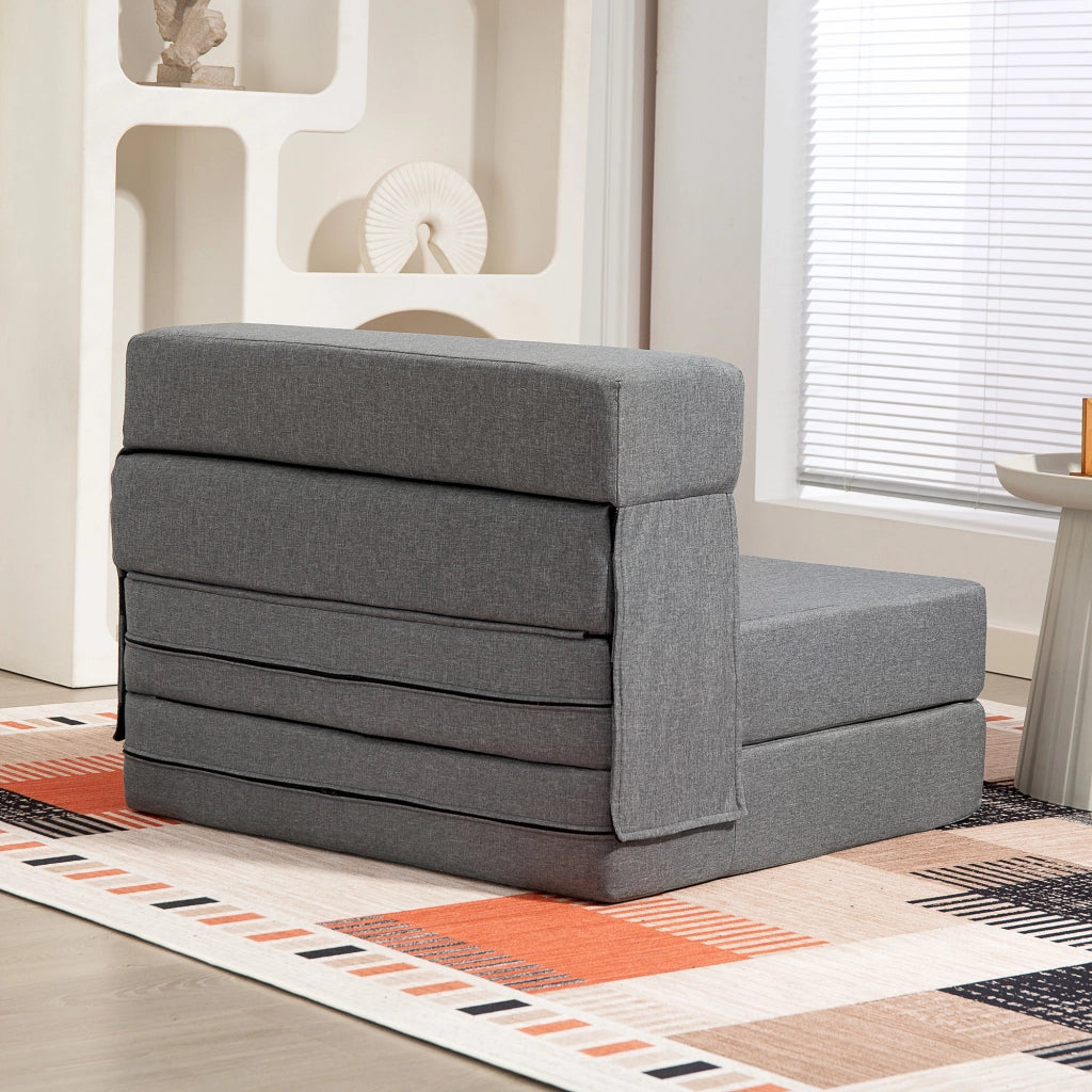 Poltrona letto pieghevole ¨C Minimal ¨C Grigio 120 kg