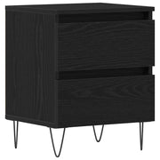 Comodino | Armadio da Notte | Mobiletto da notte Rovere nero 40 x 35 x 50 cm Legno multistrato