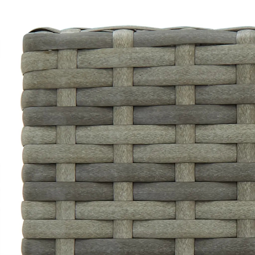Sgabelli da Bar 2 pz in Polyrattan Grigio 362582