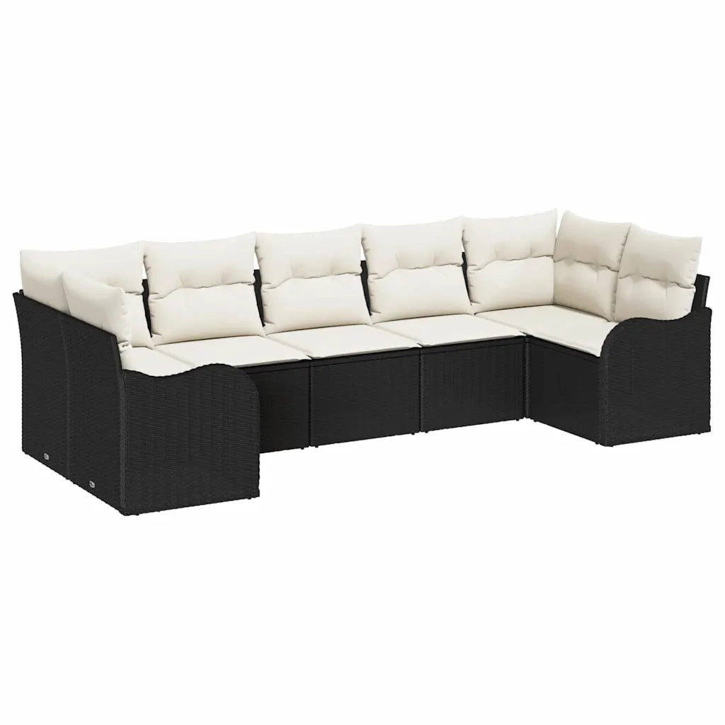 Set Divano da Giardino Nero polyrattan 3345847