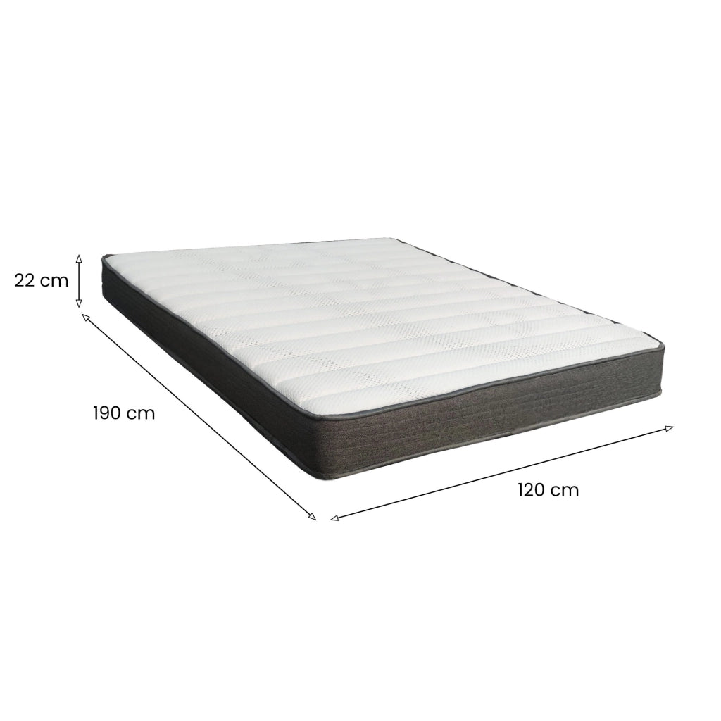 Lombarda, Materasso Piazza e Mezza, 190x120x22h cm Bianco