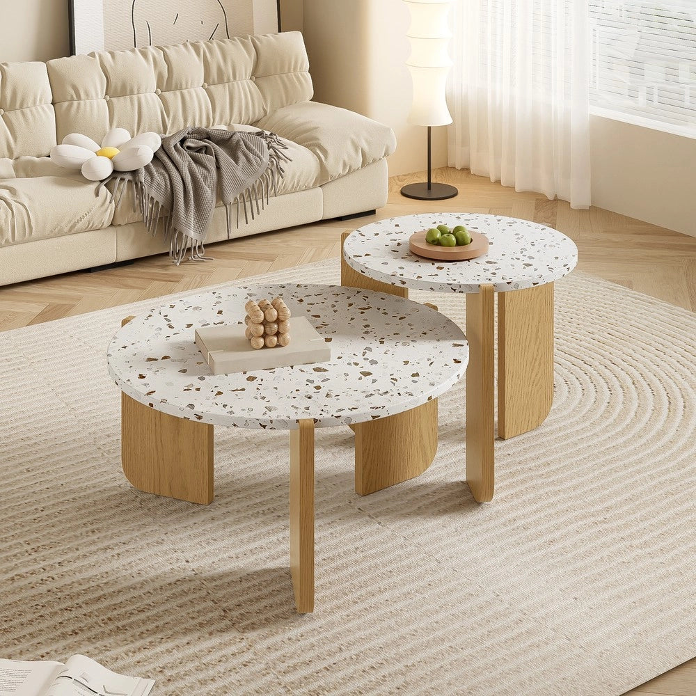 Tavolino da Caff¨¨ Set 2 Pezzi per Soggiorno ¨C MINIMAL ¨C Moderno