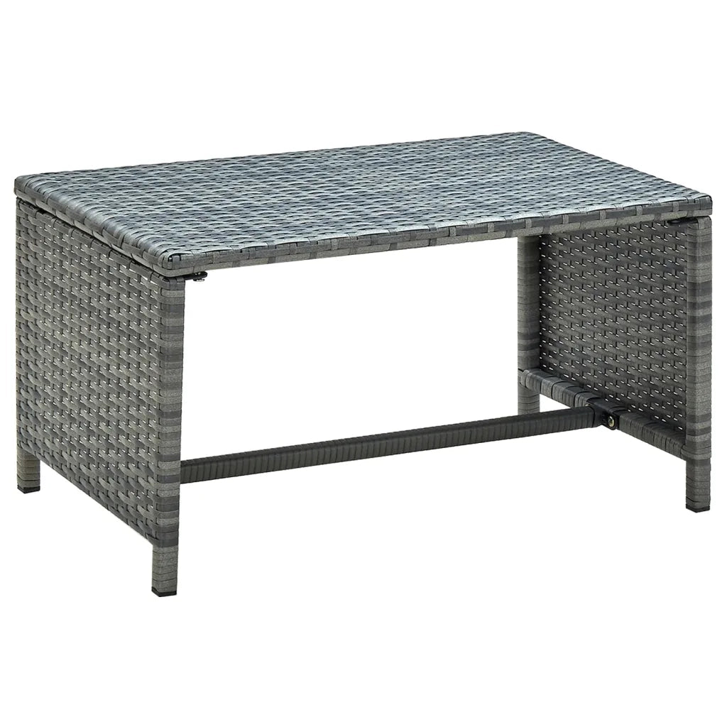 Set Divani da Giardino 4 pz con Cuscini in Polyrattan Grigio 43909