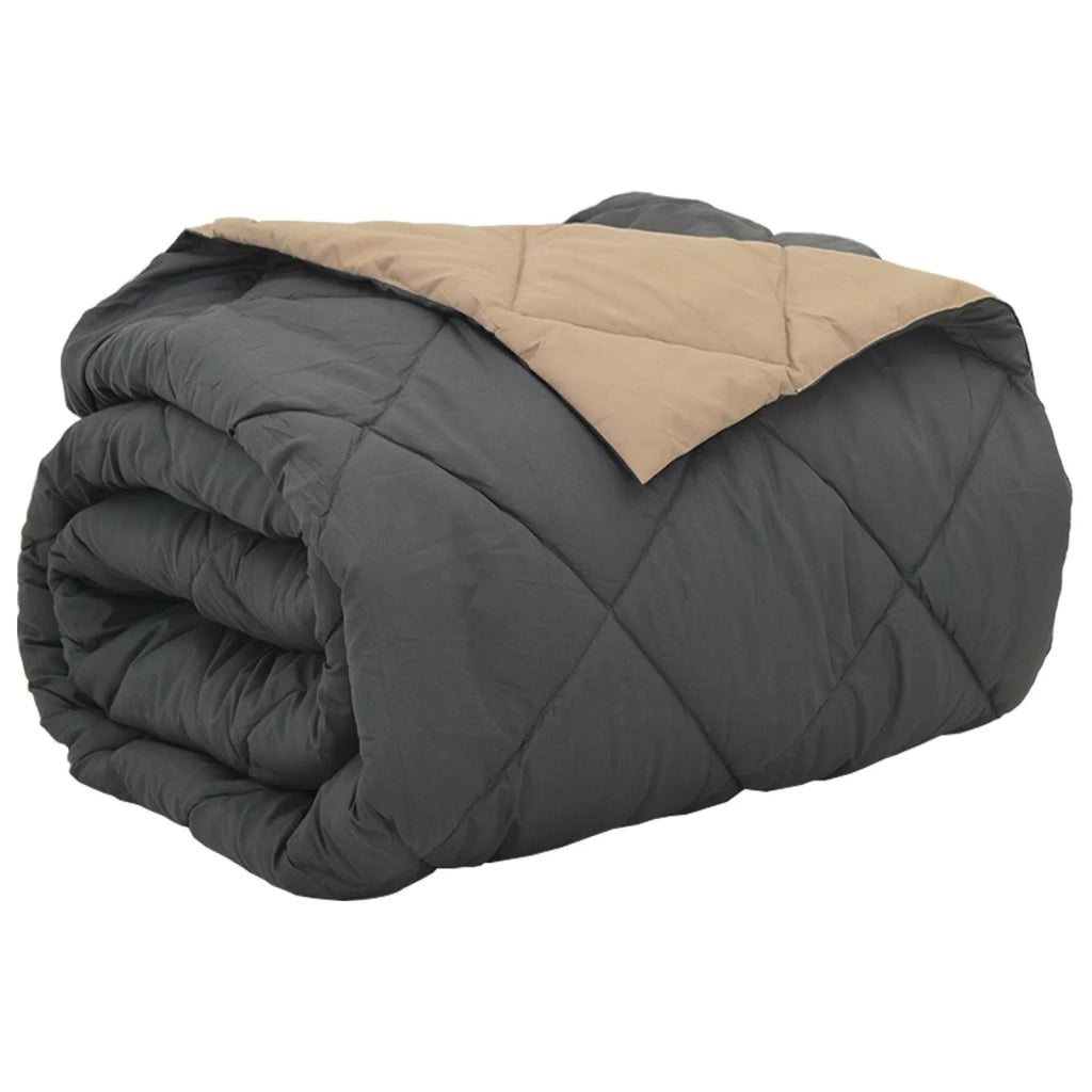 Piumone | Duvet Completo Annuale Antracite e Talpa 200 x 220 cm
